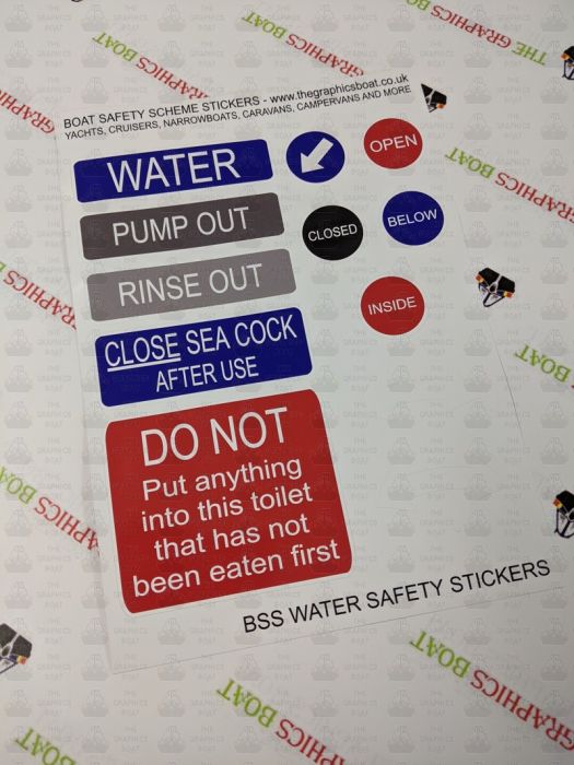 BSS Water - Boat Safety Scheme safety stickers