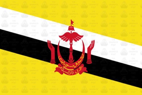 Brunei flag sticker 
