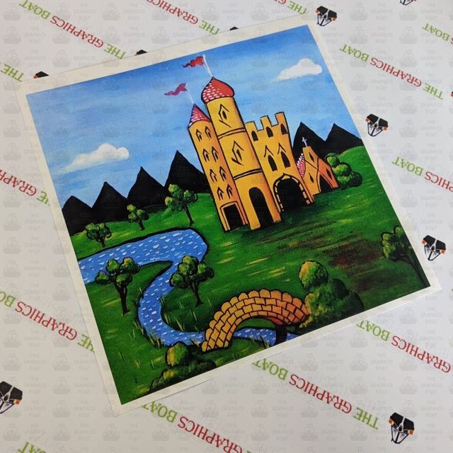 Traditional Canal Boat Castle  Scene Sticker 2