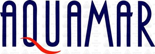 Aquamar Logo Lettering Sticker