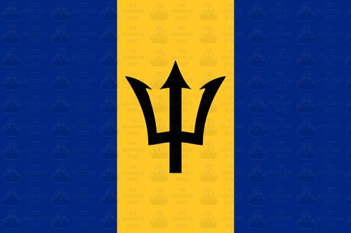 Barbados flag sticker