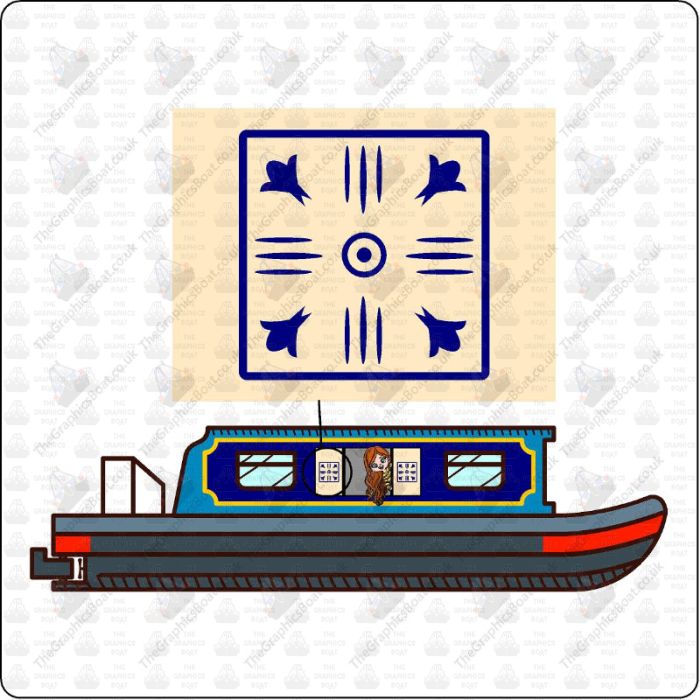 Canal Boat Door Decals