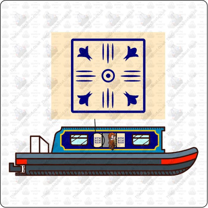 Canal Boat Door Decals