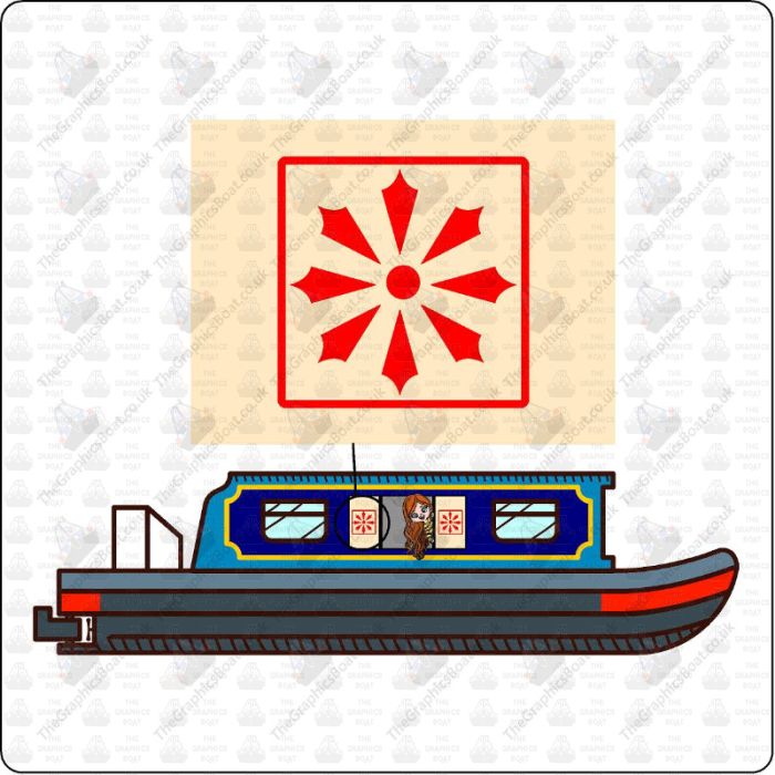 Canal Boat Door Sticker