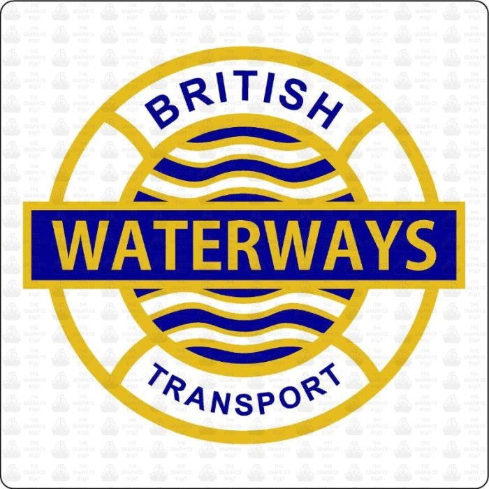 British Waterways Canals Roundel Decal as used on Working Boats