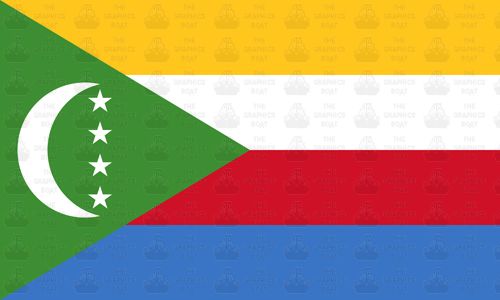 Comoros flag sticker