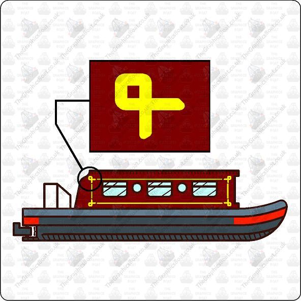 Narrowboat Coach Line Corner Stickers Design 3 (Single)