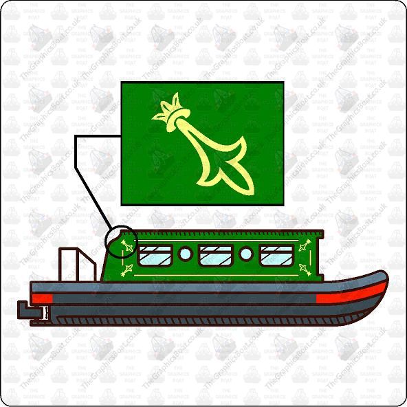 Coach Line Corner Design for Narrowboat