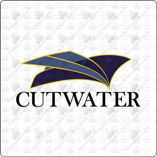 Cutwater Boats Logo Lettering Sticker Decal