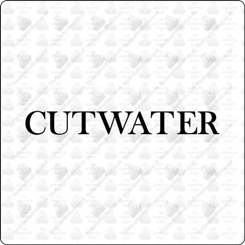 Cutwater Boats Lettering Sticker Decal