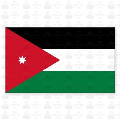 Jordan flag sticker