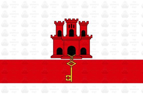 Gibraltar Flag Sticker