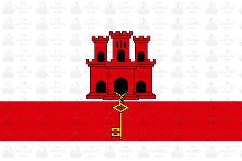 Gibraltar Flag Sticker