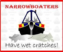 Funny Narrowboaters Have Wet Cratches Sticker