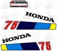 Honda 75 Outboard Stickers