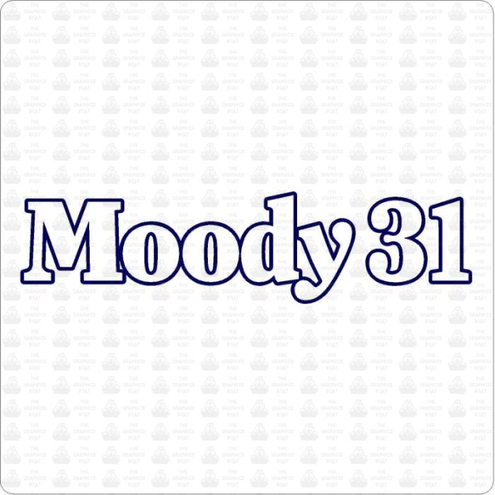 Moody 31 Lettering Sticker