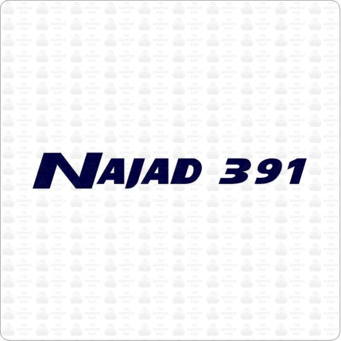 Najad 391 Boats Lettering Sticker