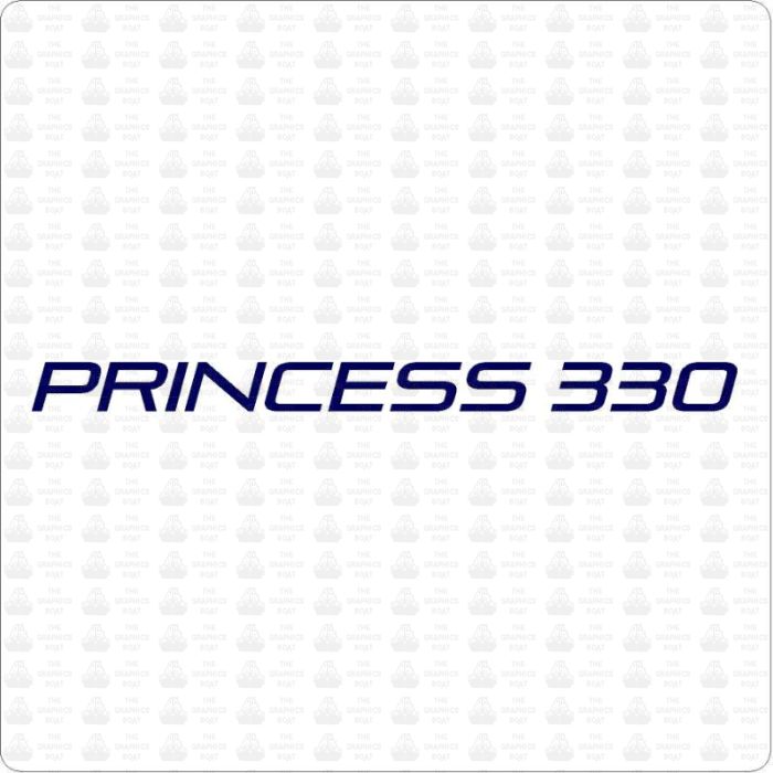 Princess Boats 330 Decals Sticker