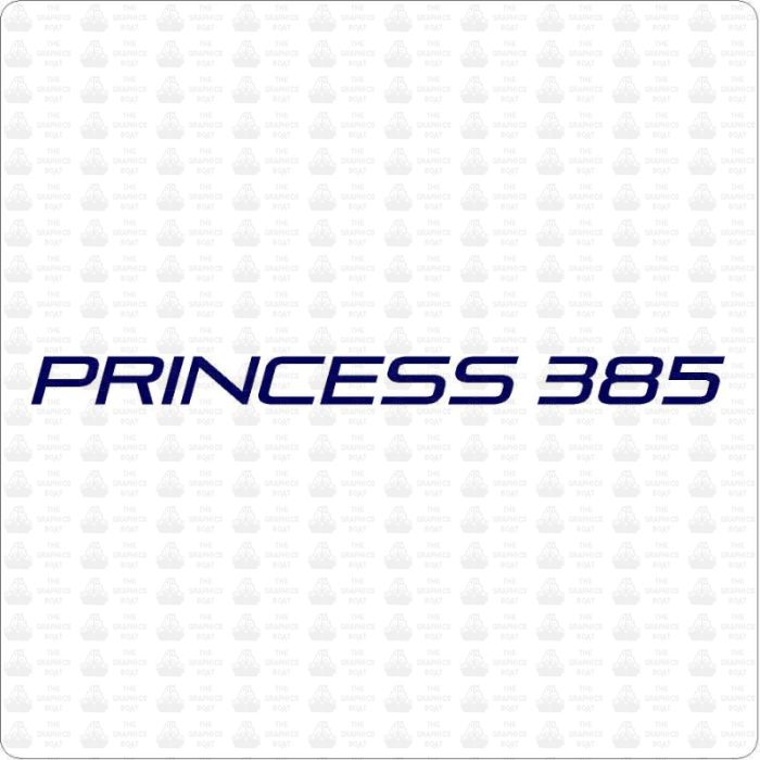 Princess Boats 385 Decals Sticker