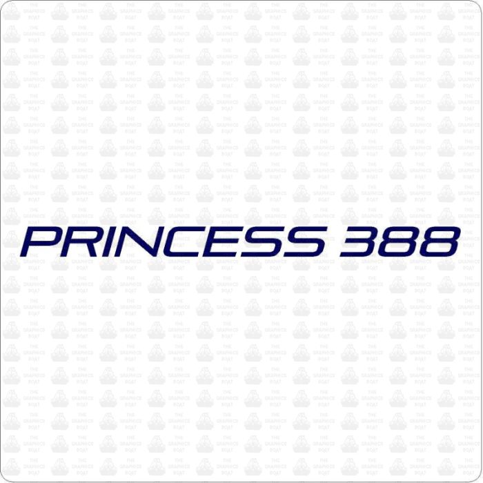 Princess Boats 388 Decals Sticker