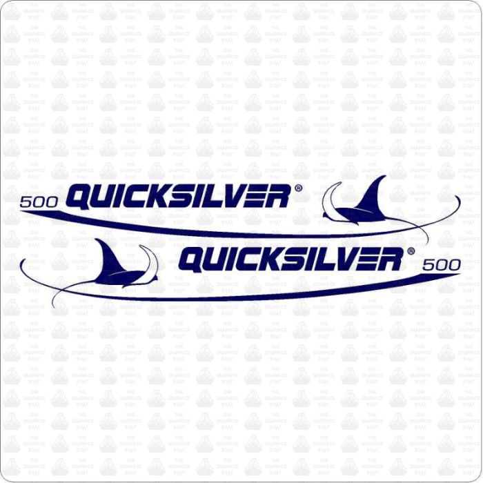  Quicksilver 500 Boats Decals Sticker Pair