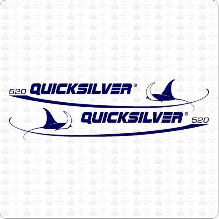  Quicksilver 520 Boats Decals Sticker Pair