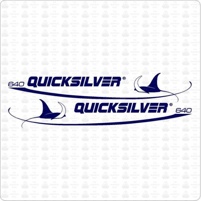 Quicksilver 640 Boats Decals Sticker Pair