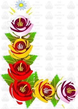 Traditional Style Canal Rose Sticker  Design 8