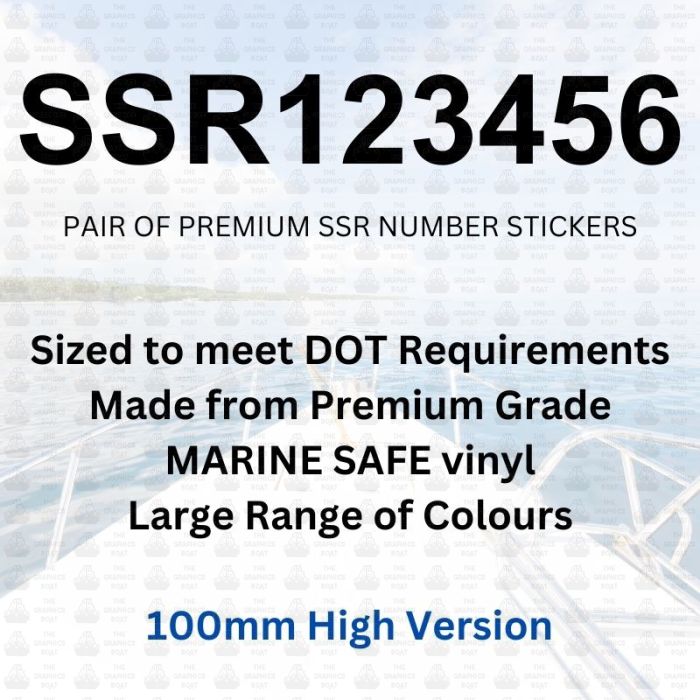 SSR Boat Boat Number Stickers 100mm High