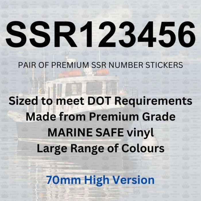 Boat sales number stickers