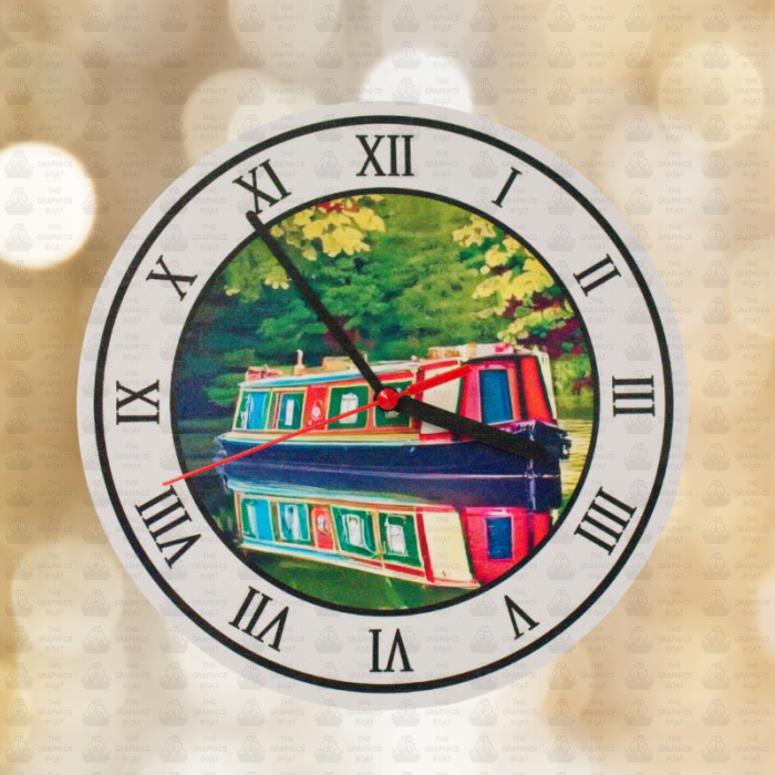 Canal Summer Scene Clock