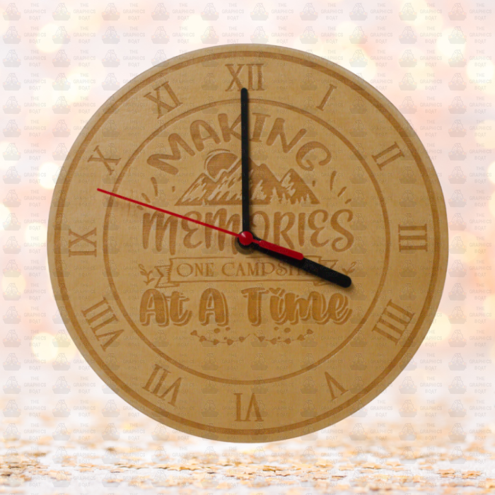 Making Memories One Step At A Time -ENGRAVED WOODEN CLOCK