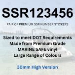 SSR Boat Boat Number Stickers 30mm High