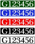 Great Ouse Plate Style Numbers