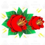 Traditional Style Canal Rose Sticker  Design 15