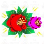 Traditional Style Canal Rose Sticker  Design 16