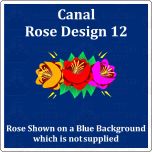 Traditional Style Canal Rose Sticker  Design 12