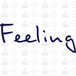 Feeling Lettering Sticker | The Graphics Boat