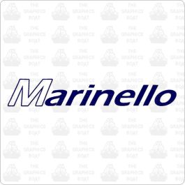 Mariano Lettering Design Sticker Marinello Outline Lettering Sticker - Replacement Boat Decal | The ...