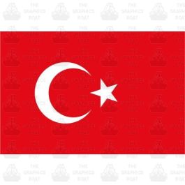 Turkey Turkish Flag Sticker – 10cm Vinyl Decal For Car, Laptop, Luggage