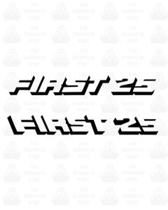 Beneteau First 25 Slanted Lettering Yacht graphic sticker pair