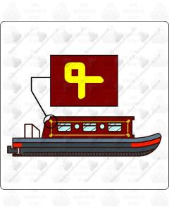 Narrowboat Coach Line Corner Stickers Design 3 (Single)