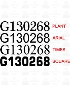 Great Ouse Boat Number Sticker