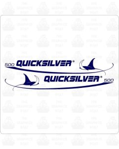  Quicksilver 500 Boats Decals Sticker Pair