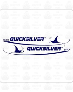  Quicksilver 500 Boats Decals Sticker Pair