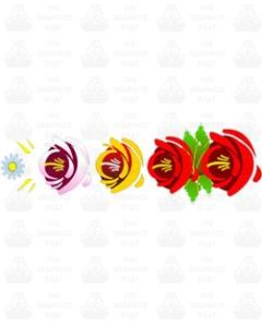 Traditional Style Canal Rose Sticker  Design 10