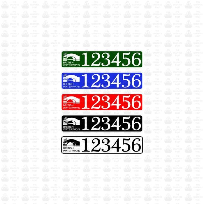 British waterways boat number plate