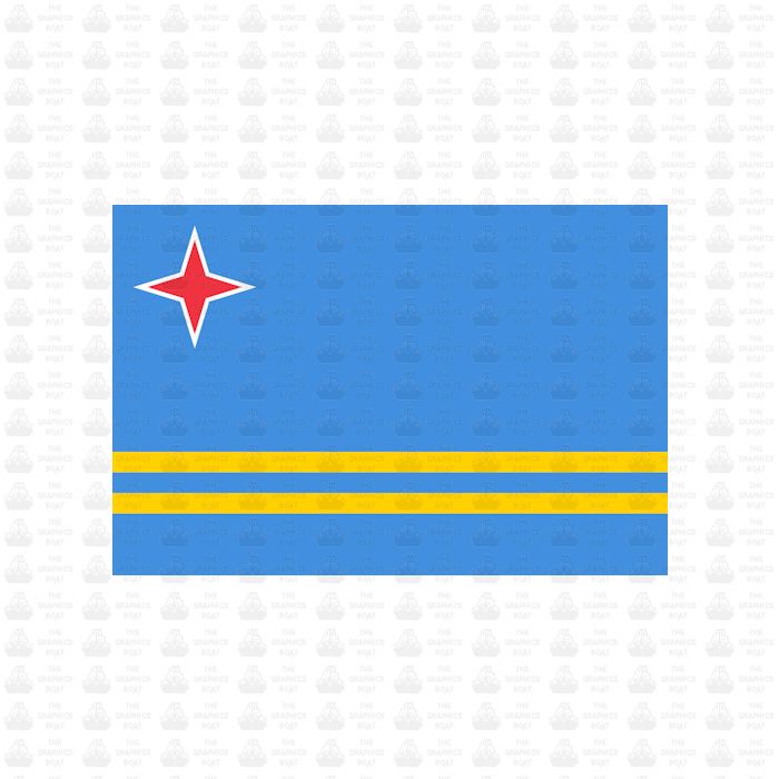 Aruba flag sticker 