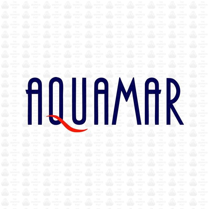 Aquamar Logo Lettering Sticker