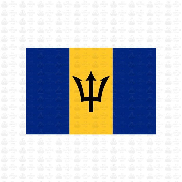 Barbados flag sticker